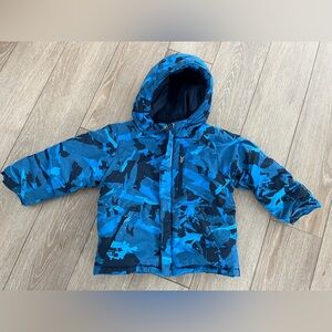 Toddler Blue Print Columbia Winter Coat Size 3T